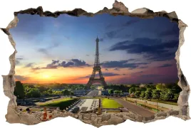 naklejka-na-sciane-fototapeta-3d-dziura-paryz-wieza-eiffla-zachod