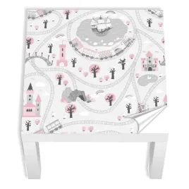 naklejka-na-stolik-ikea-bajkowa-kraina-dla-dziewczynki-laminowana-55x55-cm