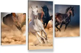 tryptyk-obraz-na-sciane-konie-galop-stado