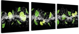 obraz-na-plotnie-tryptyk-do-kuchni-jadalni-na-sciane-mieta-limonki-lemon