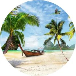 fototapeta-samoprzylepna-okragla-naklejka-scienna-plaza-tajlandia-ocean
