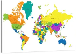 obraz-na-plotnie-canvas-na-sciane-dekoracyjny-kolorowa-mapa-swiata-100x70cm