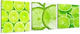obraz-na-plotnie-tryptyk-do-kuchni-scienny-zielone-limonki-lemon