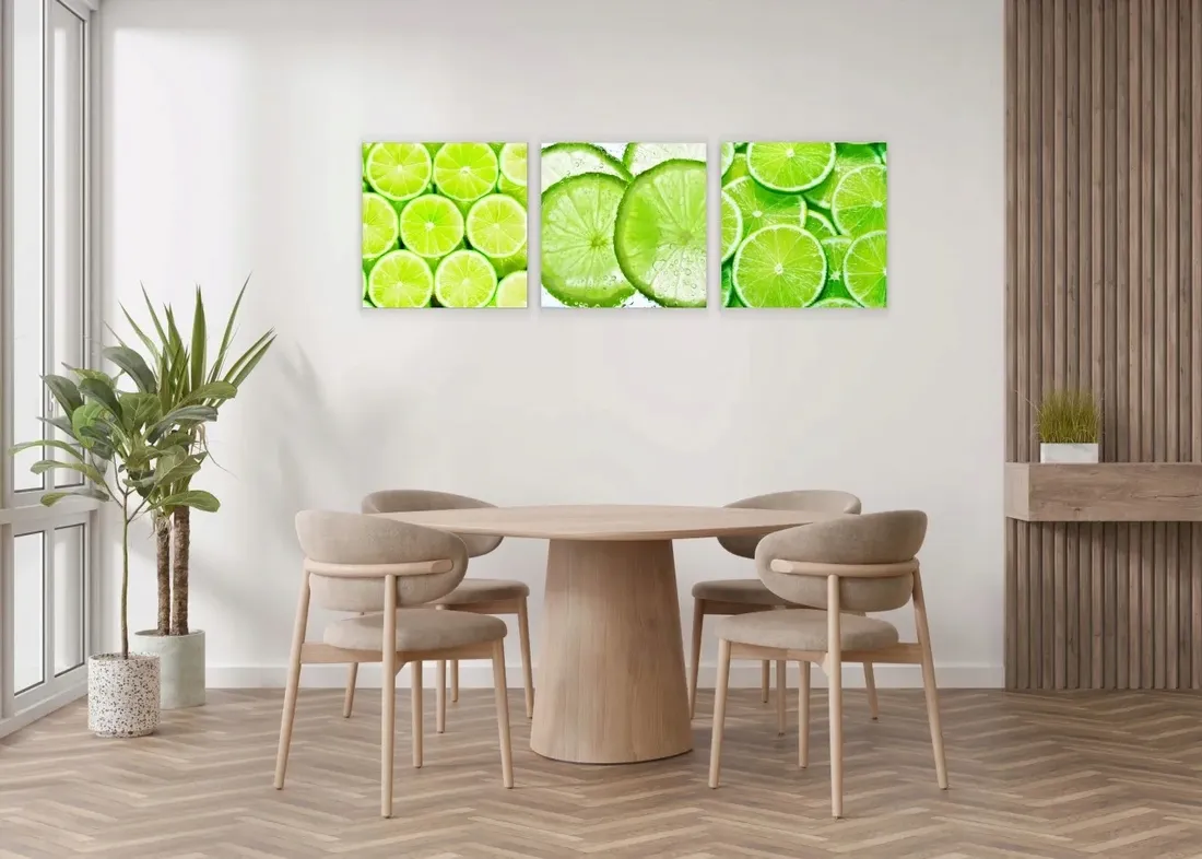 obraz-na-plotnie-tryptyk-do-kuchni-scienny-zielone-limonki-lemon