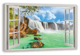 obraz-widok-przez-okno-wodospady-wodospad-100x70