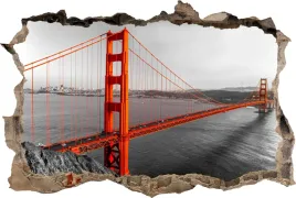 naklejka-na-sciane-fototapeta-3d-dziura-most-golden-gate-vegas
