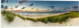 obraz-na-plotnie-do-salonu-panoramiczny-plaza-trawa-boho-natura-120x40