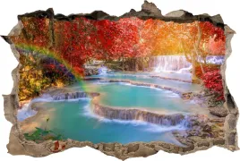 fototapeta-dziura-3d-naklejka-dekoracyjna-piekny-wodospad-tecza