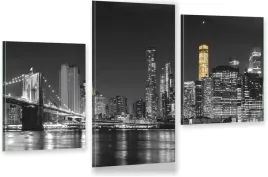 tryptyki-obraz-miasto-most-noca-new-york-tokio
