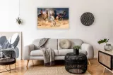 obraz-na-plotnie-konie-galop-stado-100x70-stan-nowy-format-poziomy
