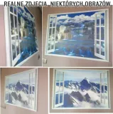obraz-na-plotnie-okno-pole-lawendy-120x80-stan-nowy-szerokosc-produktu-120-cm
