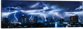 obraz-na-plotnie-panoramiczny-burza-miasto-pioruny-widok-120x40