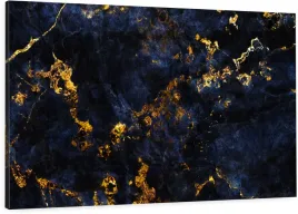 obraz-na-plotnie-120x80-granatowy-marmur-zloto