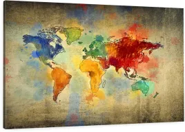 obraz-na-plotnie-canvas-na-sciane-farby-mapa-swiata-kolory-100x70-cm