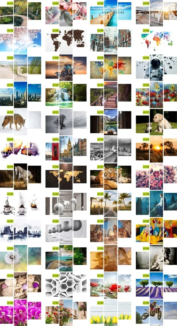 tryptyk-obraz-na-plotnie-gory-las-swierkowy-mgla
