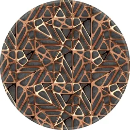 mata-podlogowa-pod-fotel-okragla-100cm-zloty-wzor