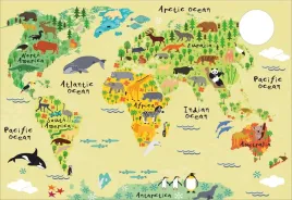 mata-na-biurko-micke-73x50-mapa-swiata-zwierzeta
