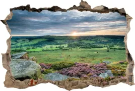 fototapeta-dziura-3d-naklejka-zachod-slonca-widok