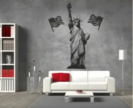 naklejki-na-sciane-wieza-eiffla-londyn-usa-statua