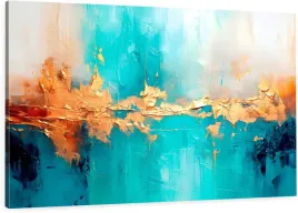 obraz-scienny-na-plotnie-canvas-abstrakcja-zloto-niebieski-90x60-cm