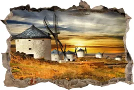 fototapeta-dziura-3d-naklejka-na-sciane-wies-mlyn