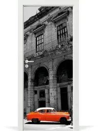folia-fototapeta-na-drzwi-kuba-architektura-auto