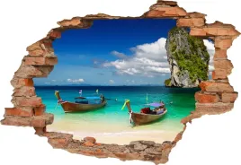 fototapeta-3d-samoprzylepna-naklejka-scienna-3d-tajlandia-lodki-tropiki