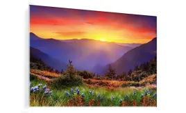 obraz-na-szkle-zachod-slonca-w-gorach-50x70
