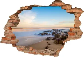 fototapeta-3d-samoprzylepna-na-sciane-dziura-3d-plaza-piasek-morze-zachod