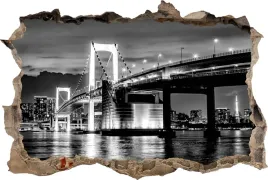 fototapeta-dziura-3d-naklejka-scienna-noca-most