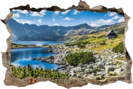 fototapeta-dziura-3d-naklejka-scienna-potok-gorski-gory-natura