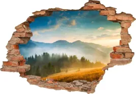 fototapeta-3d-samoprzylepna-naklejka-dziura-w-scianie-gory-szczyty-slonce