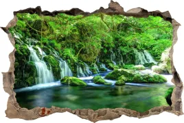 fototapeta-dziura-3d-naklejka-scienna-zielony-wodospad-natura