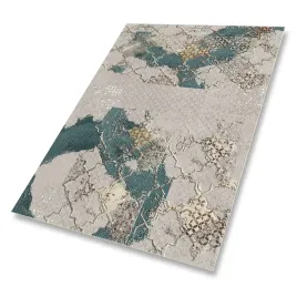 dywanik-retro-beton-zloto-turkus-wzory-z-winylu