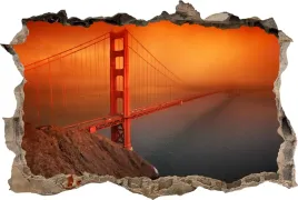 fototapeta-dziura-3d-naklejka-na-sciane-most-mgla