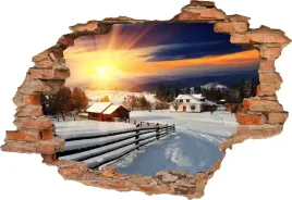 fototapeta-3d-samoprzylepna-naklejka-na-sciane-gory-zima-domek-widok