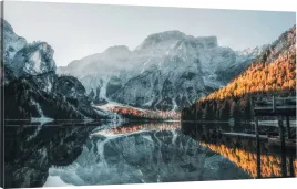 obraz-na-plotnie-morskie-jezioro-alpy-100x70wybor
