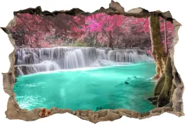 fototapeta-dziura-3d-naklejka-rozowy-wodospad-woda
