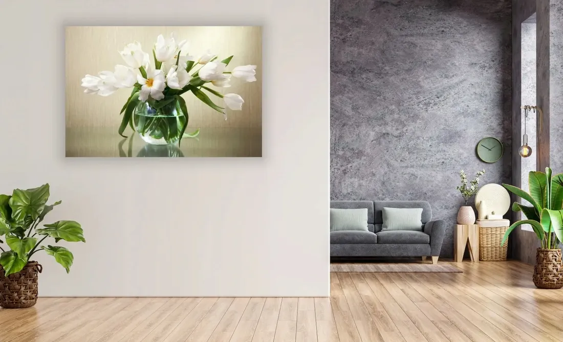 obraz-na-plotnie-biale-tulipany-120x80-maxwybor