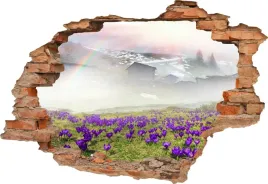 fototapeta-3d-samoprzylepna-naklejka-scienna-natura-mgla-krokusy