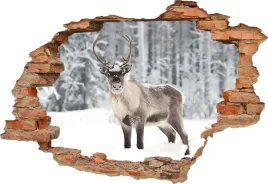 fototapeta-3d-samoprzylepna-naklejka-na-sciane-dekoracyjna-zima-las-renifer