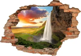fototapeta-3d-samoprzylepna-naklejka-do-salonu-widok-gory-wodospad-zachod