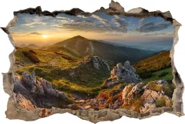 naklejka-fototapeta-3d-dziura-w-scianie-pasmo-gor-szczyty-zachod