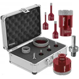 koronka-diamentowa-shark-zestaw-m14-otwornica-6-8-10-35-68mm-walizka-5szt