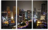 tryptyk-na-plotnie-marina-dubaj-miasto-noca