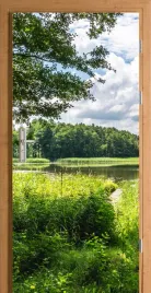 naklejka-na-drzwi-samoprzylepna-las-jezioro-natura