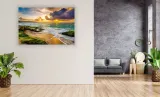 obraz-na-plotnie-120x80-zachod-slonca-morze-format-poziomy