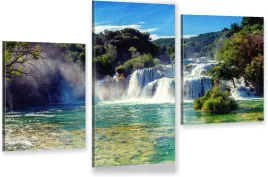 tryptyk-na-plotnie-do-salonu-wodospady-krka-park