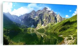 obraz-szklany-do-salonu-sypialni-tatry-gory-morskie-oko-las-natura-100x50