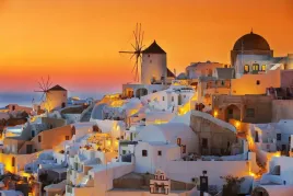 fototapeta-3d-na-wymiar-do-salonu-zachod-slonca-santorini-winylowa